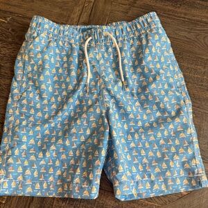 Blue Wave Swim Trunk sailboat pattern Boys size 12 NwT